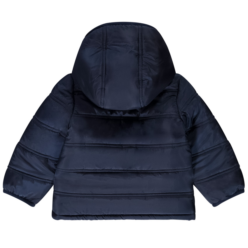 Plumífero acolchado con capucha y forro micropolar para bebé niño 