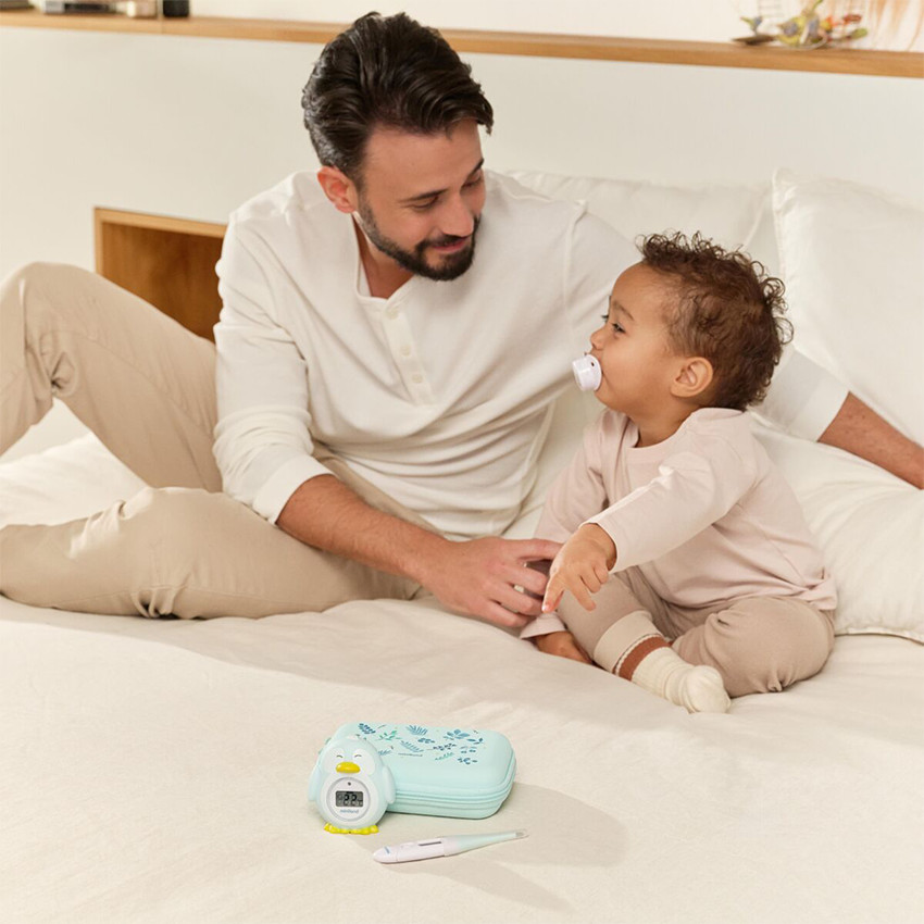 Set de 3 termómetros para bebé Thermokit Bear azul 