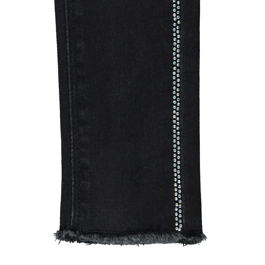Pantalones vaqueros slim con pedrería para niña 