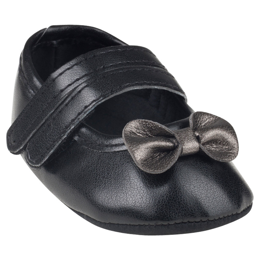 Zapatos merceditas con velcro lazo contrastado 