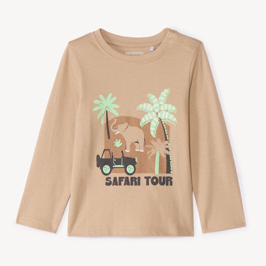 Camiseta de manga larga estampada para bebé niño 