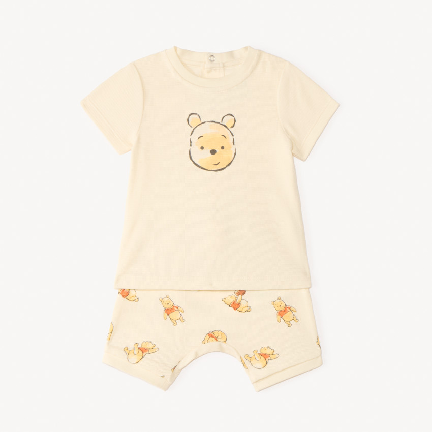 Conjunto de 2 piezas camiseta + pantalones cortos Winnie the Pooh Disney para bebé niño 