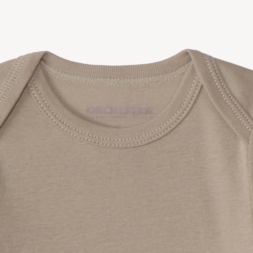 Pack de 5 bodies de manga larga lisos para bebé 