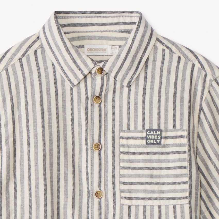 Camisa de manga corta a rayas niño 