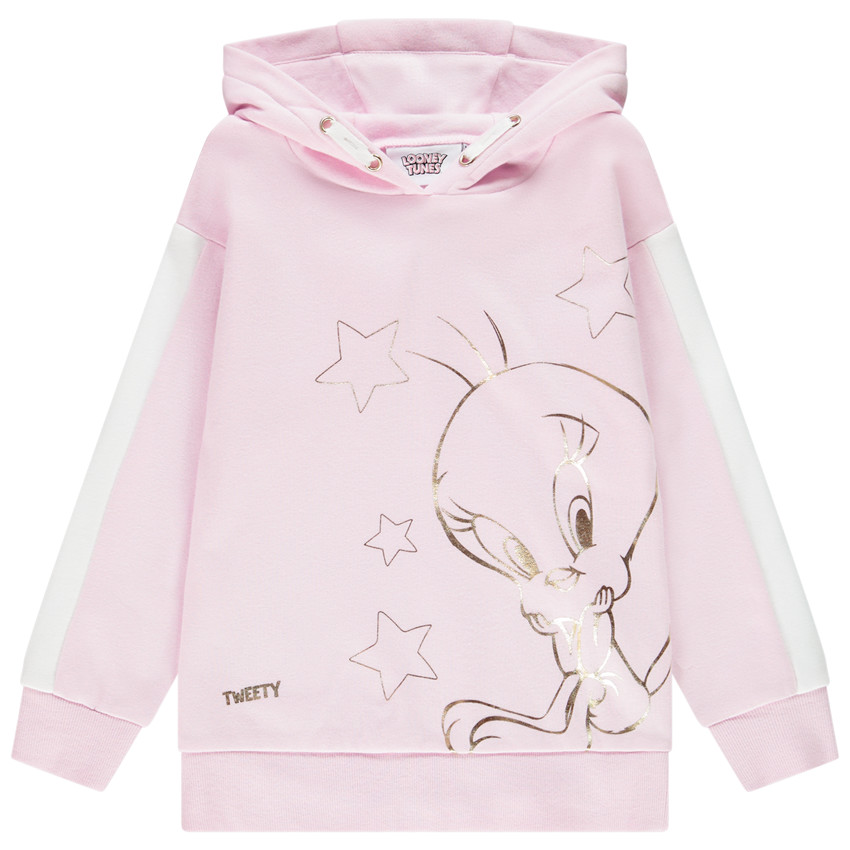 Sudadera larga de felpa con capucha Titi para niña 