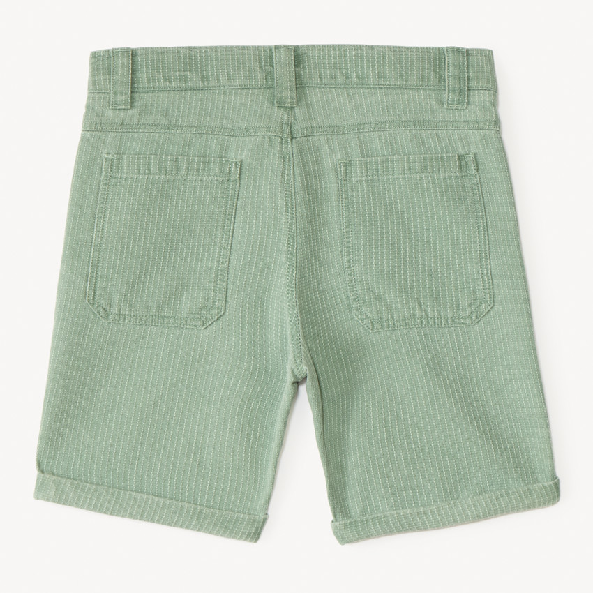 Bermudas de tela texturizada con efecto rayado para niño 