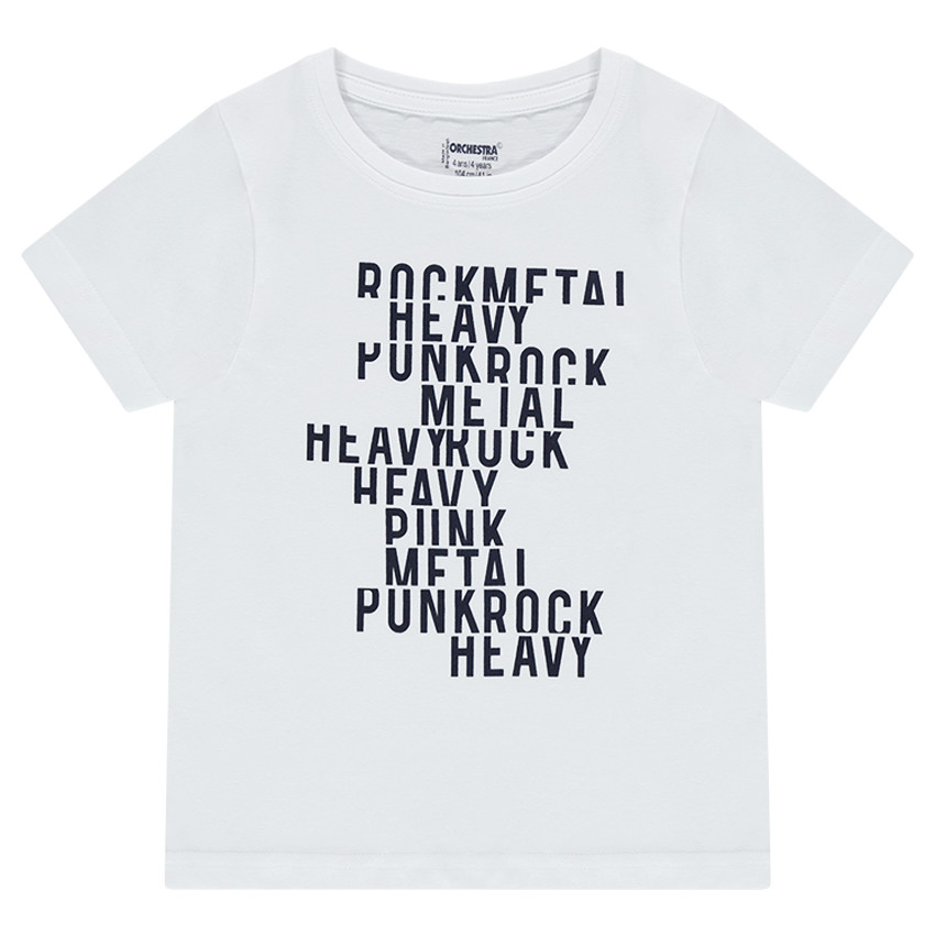 Camiseta de manga corta de punto con texto estampado 