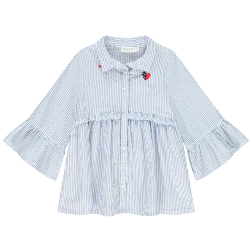 Camisa de manga larga a rayas para niña 