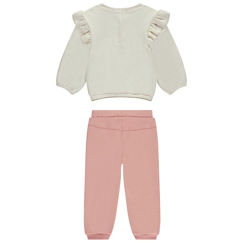 Conjunto de felpa con sudadera bordada para bebé niña 