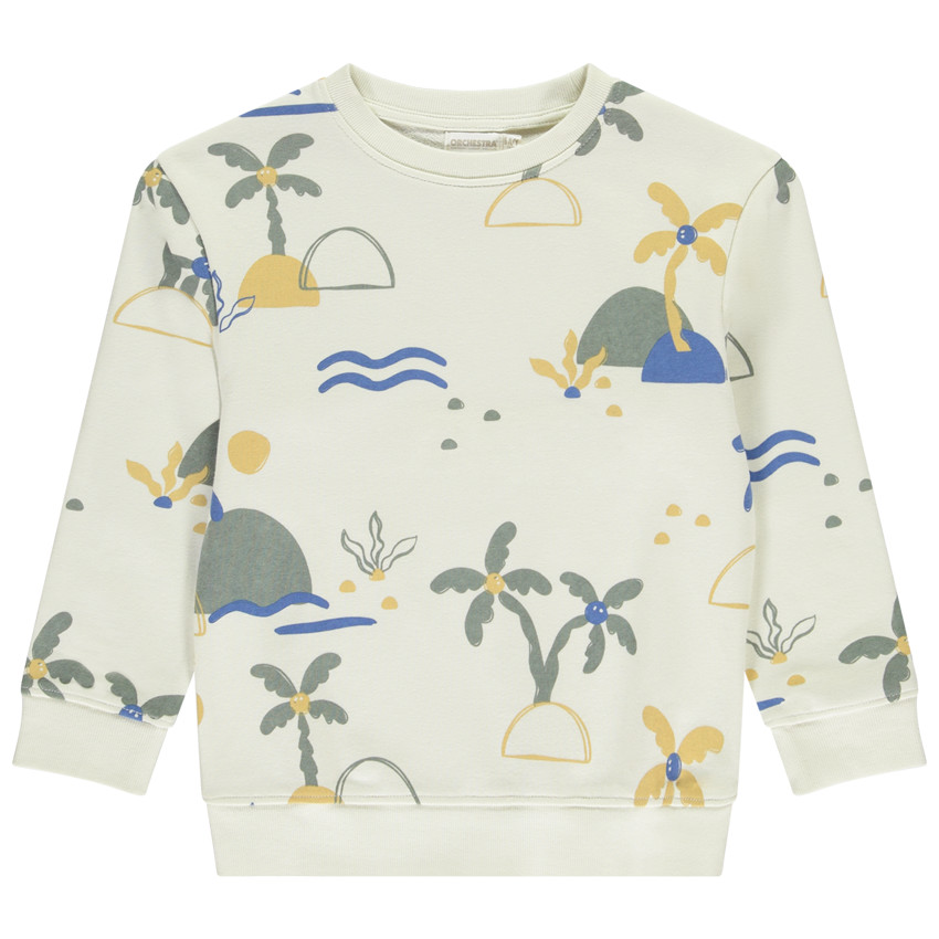Sudadera de felpa estampada islas para niño 