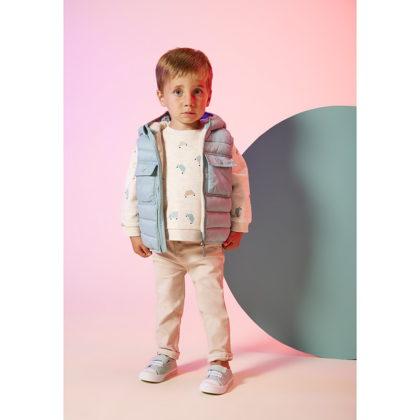 Chaleco acolchado capucha - "Funny Road" 