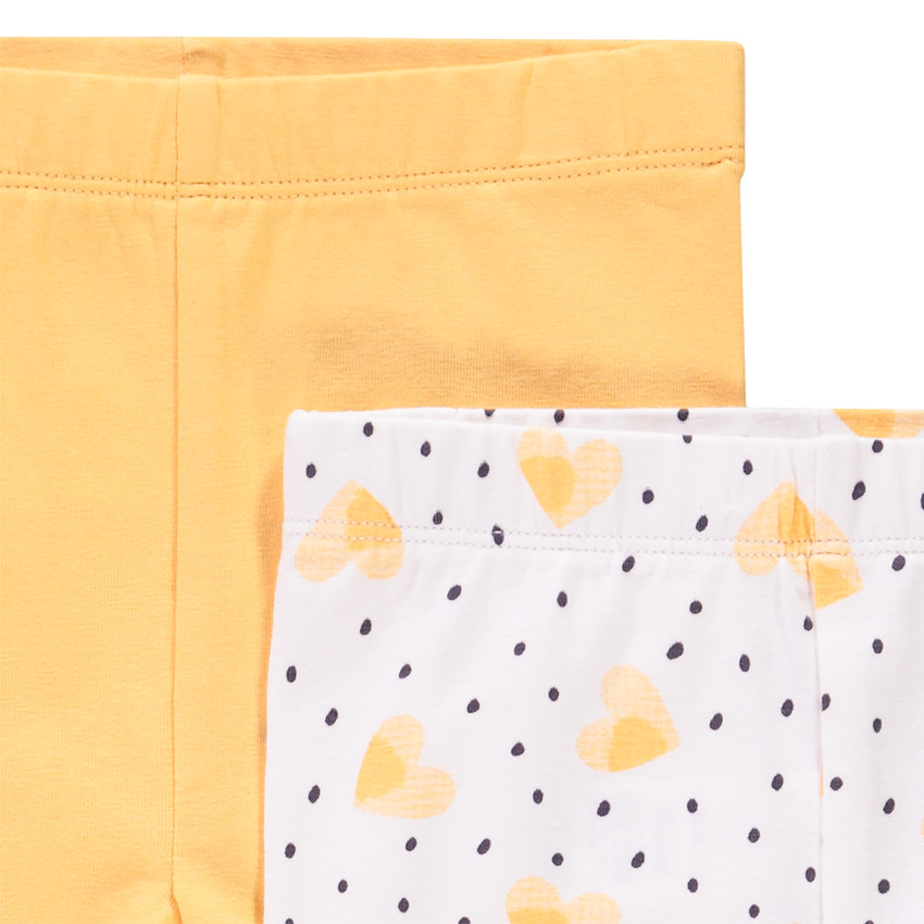 Pack 2 leggings liso/estampado 