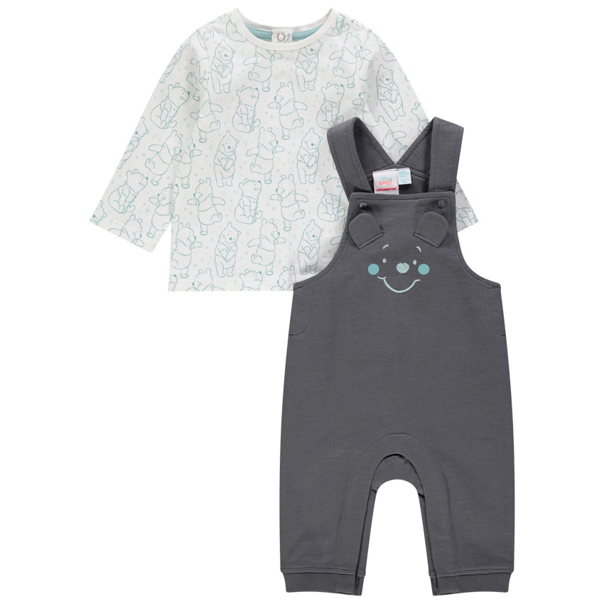 Ensemble t-shirt manches longues imprimé Winnie l'Ourson Disney et salopette  