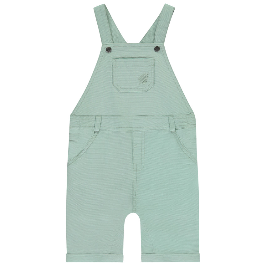 Pelele corto de tela con bolsillo para bebé niño 