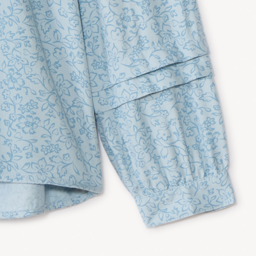Blusa de manga larga con estampado floral para niña 