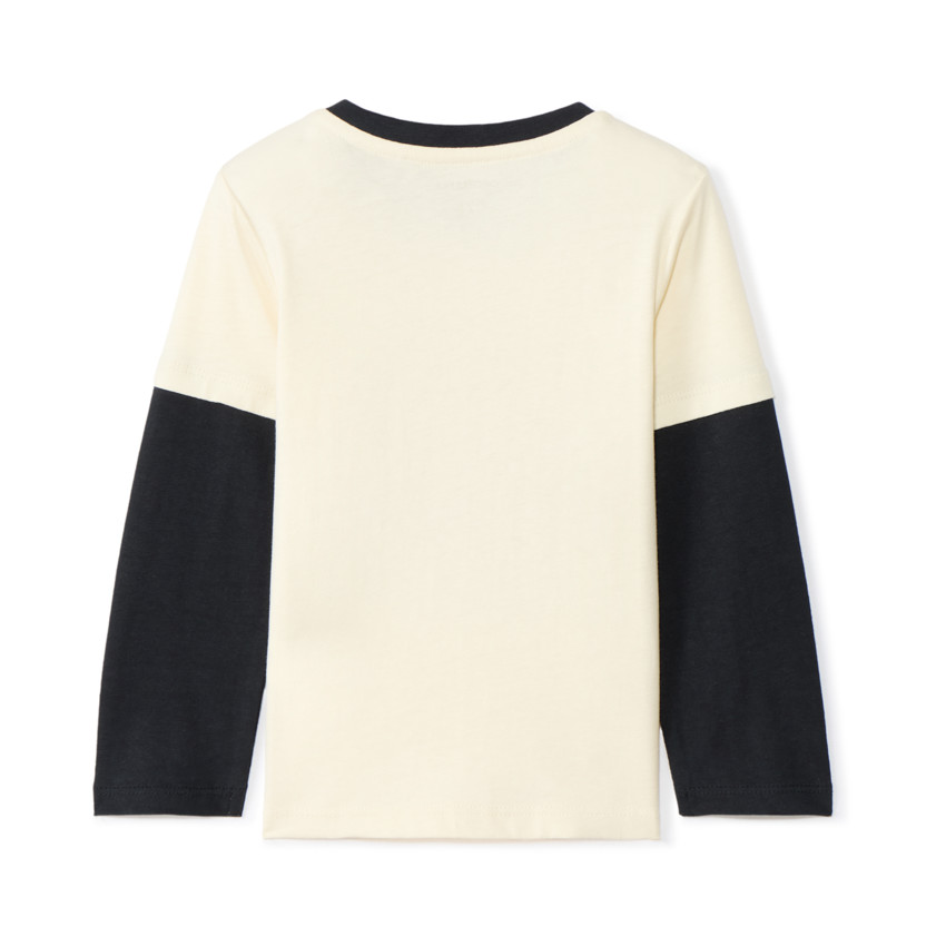 T-shirt manches longues effet 2 en 1 print basket pour bébé garçon 