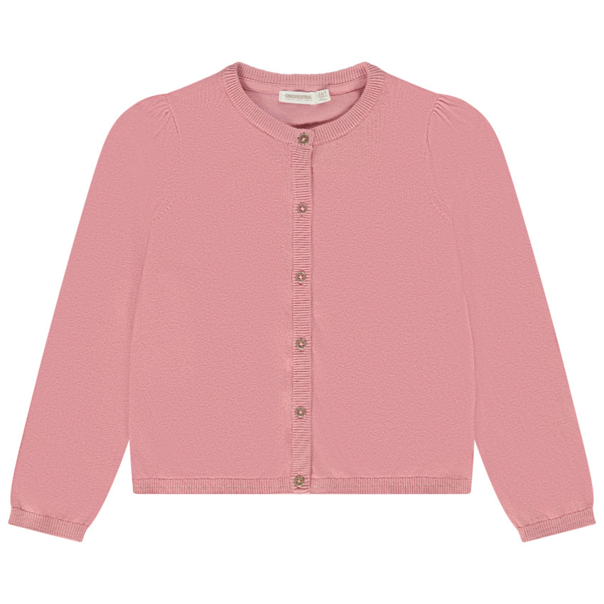 Gilet de punto liso y lurex para niña 