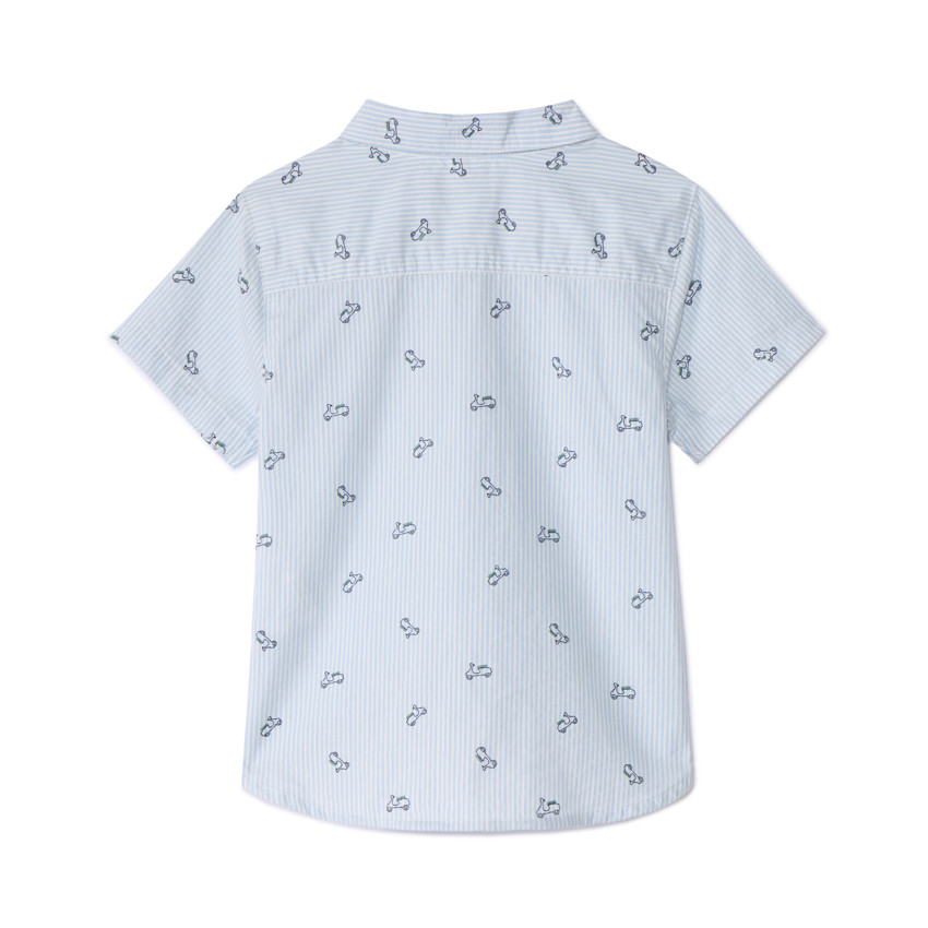 Camisa de manga corta con estampado de scooters para bebé niño 