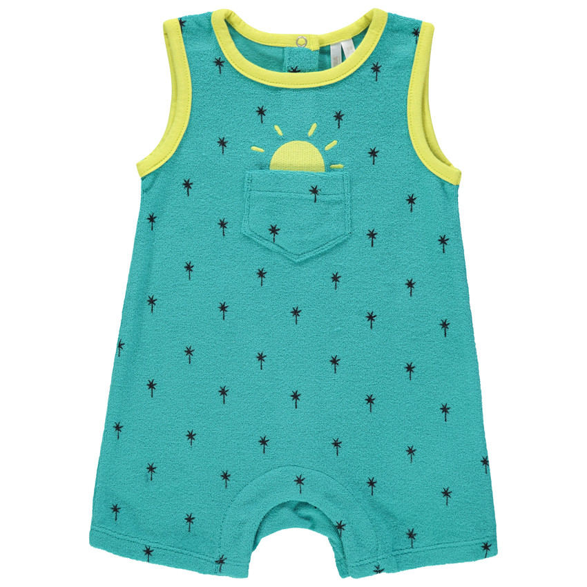 Mono corto toalla estampado palmeras 