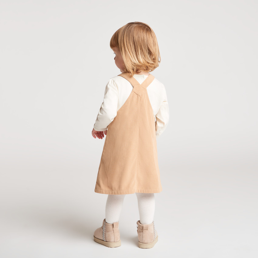 vestido bebé niña de terciopelo liso 
