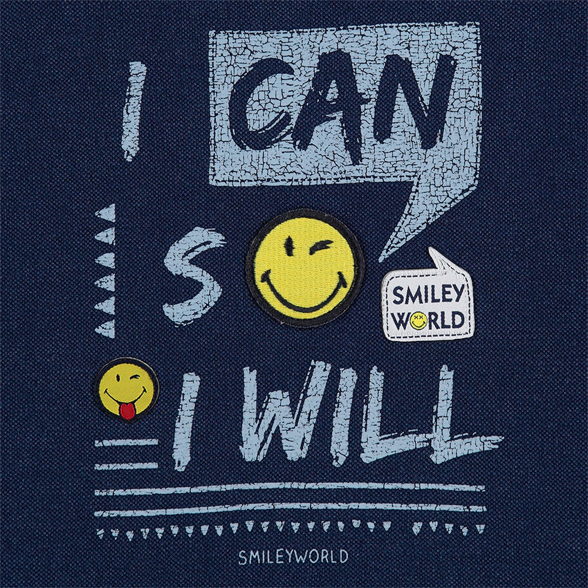 Camiseta de manga corta con inscripciones y parches ©Smiley 