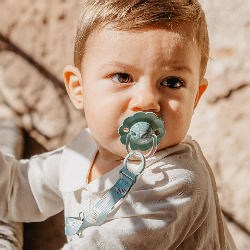 Chupete tetina fisiológica silicona SX PRO Wonder 0-6M decorado rosa soft 