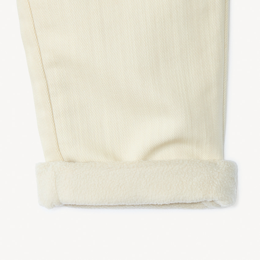 Jean recto con forro micropolar para bebé niño 