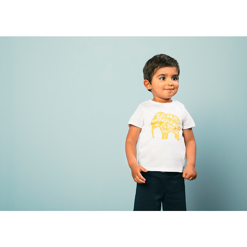 Conjunto camiseta estampada de elefante y short liso para bebé niño  Additional Conjunto camiseta estampada de elefante y short liso para bebé niño
