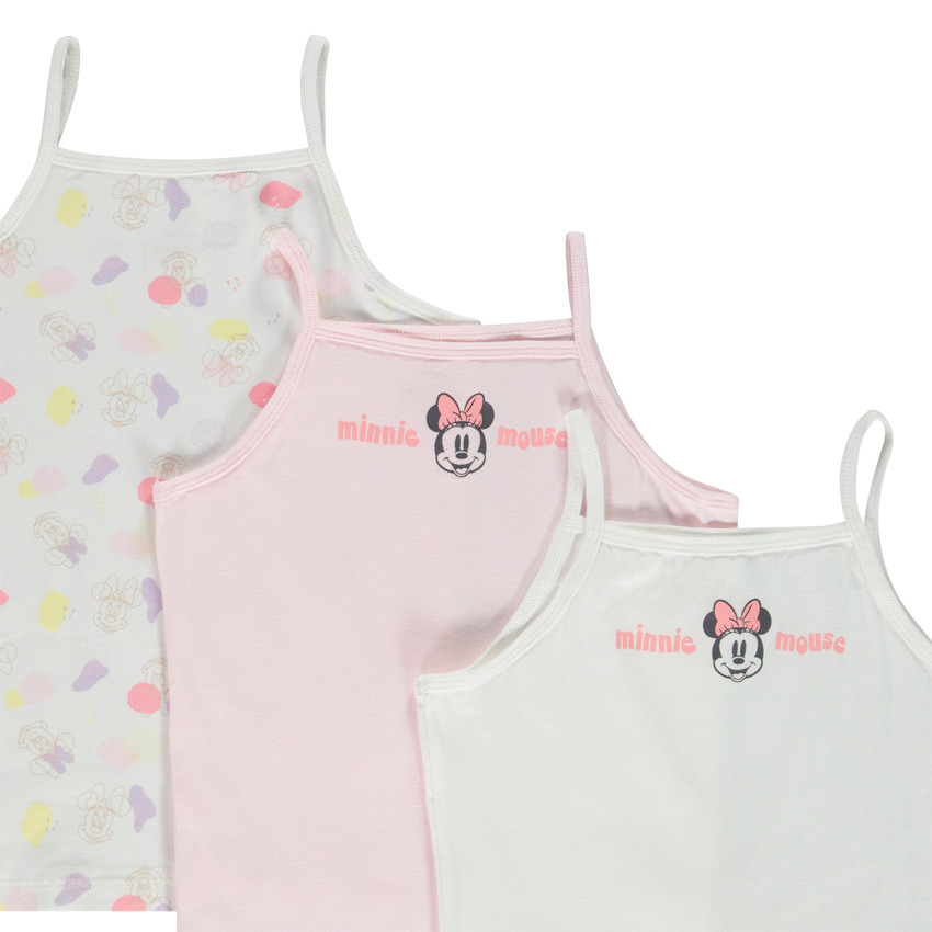 Pack de 3 camisetas interiores Minnie Disney para niña 