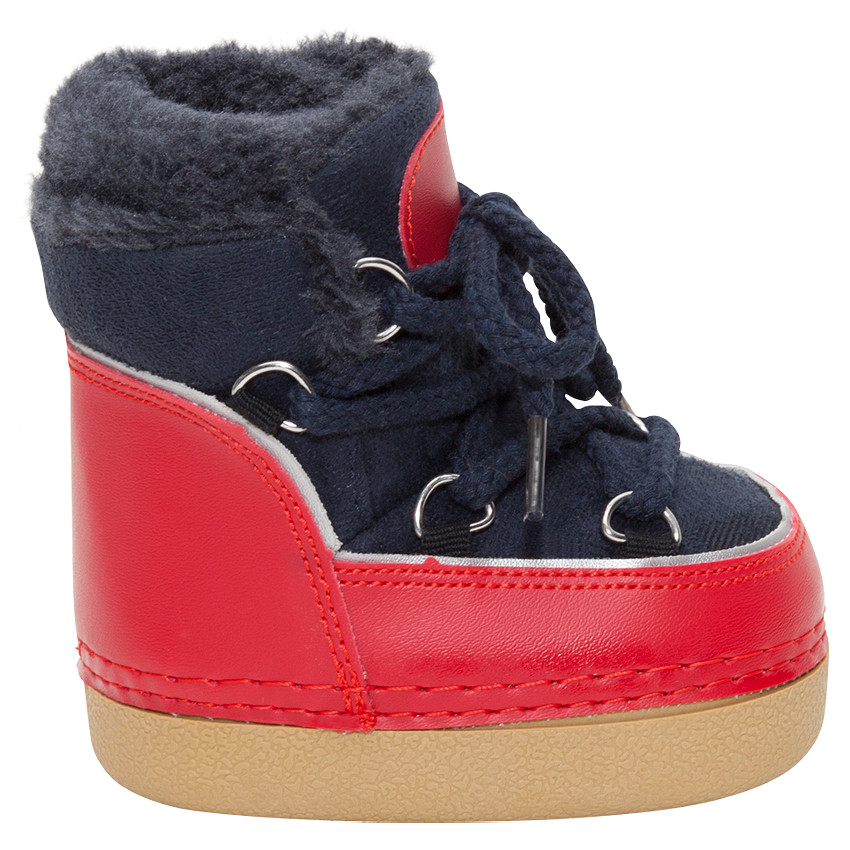 Zapatillas bicolores con interior de sherpa 