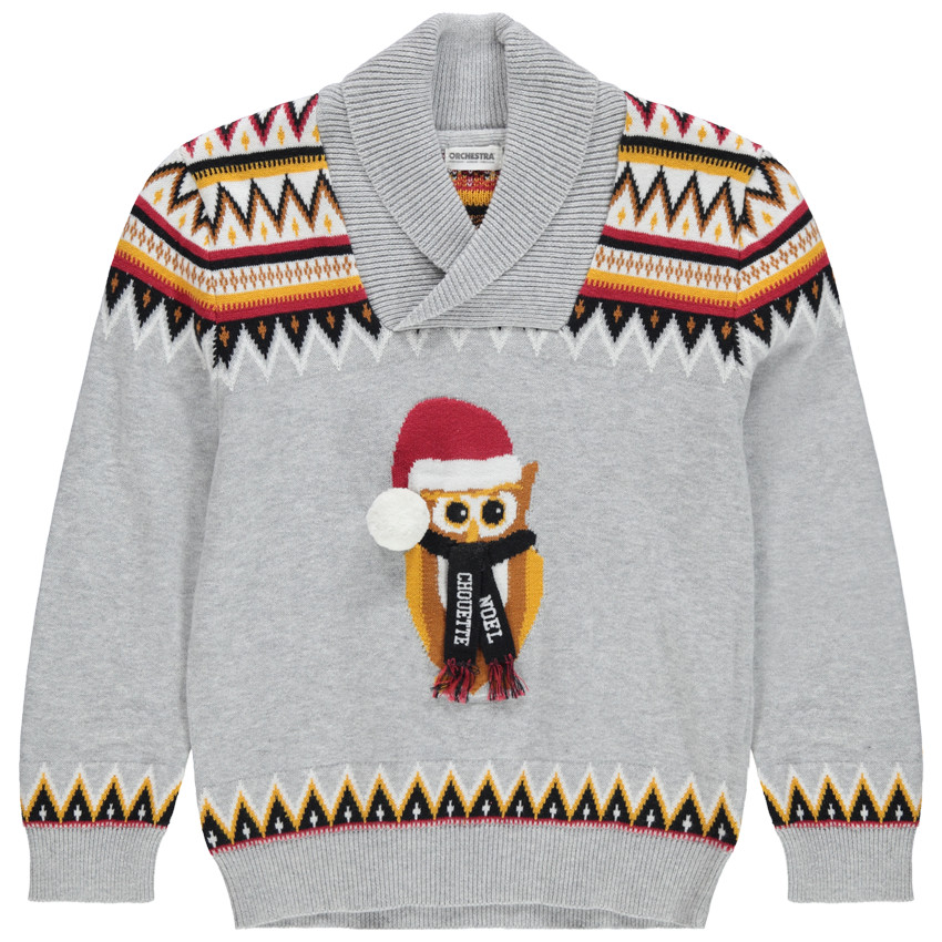 Jersey de punto con dibujo de jacquard  Additional Jersey de punto con dibujo de jacquard