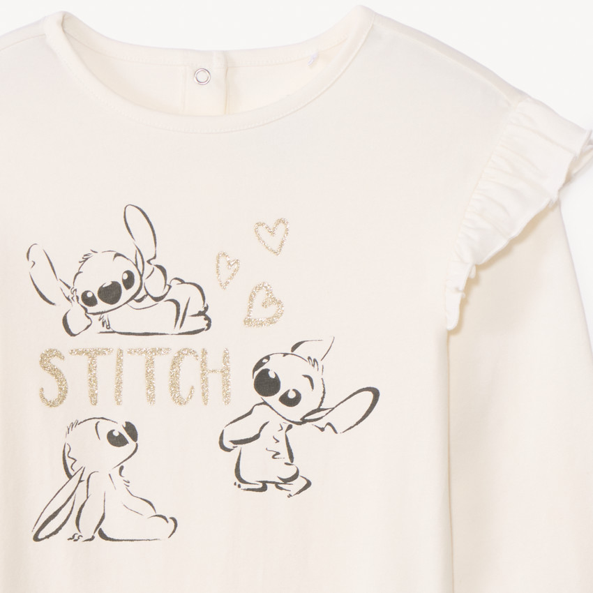T-shirt manches longues Stitch Disney pour bébé fille 