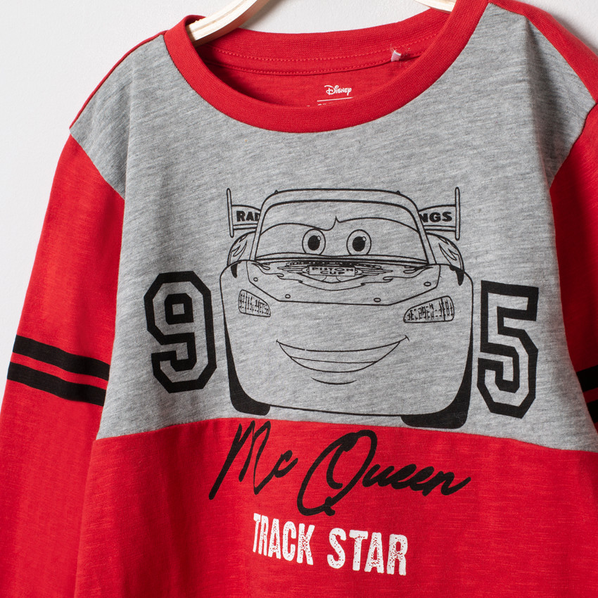 Camiseta de manga larga bicolor estampada Cars Disney  Additional Camiseta de manga larga bicolor estampada Cars Disney