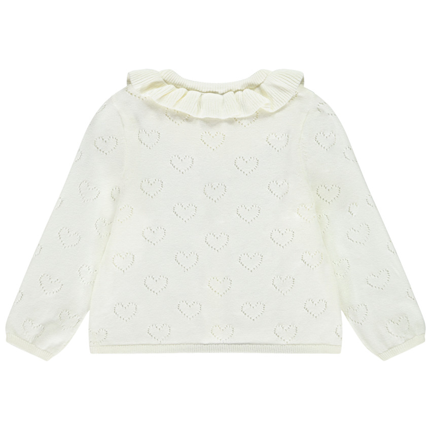 Chaleco de punto de manga larga para bebé niña 