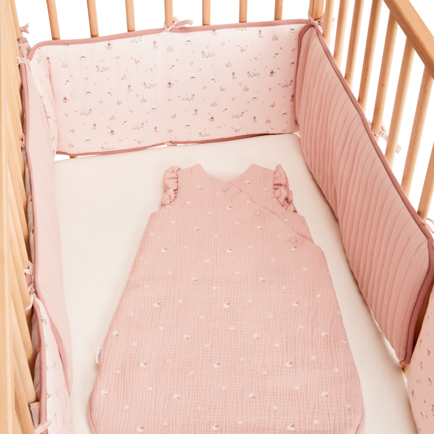 Lote de 5 protecciones modulares para barrotes colección "Promenade Bucolique" rosa 