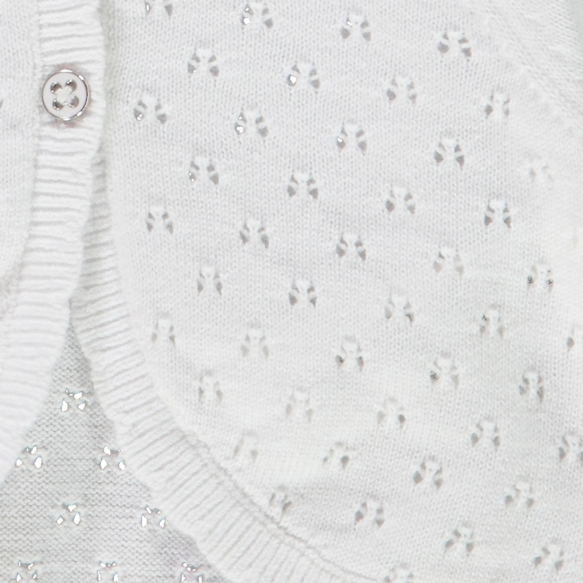 Gilet de punto calado para bebé niña 