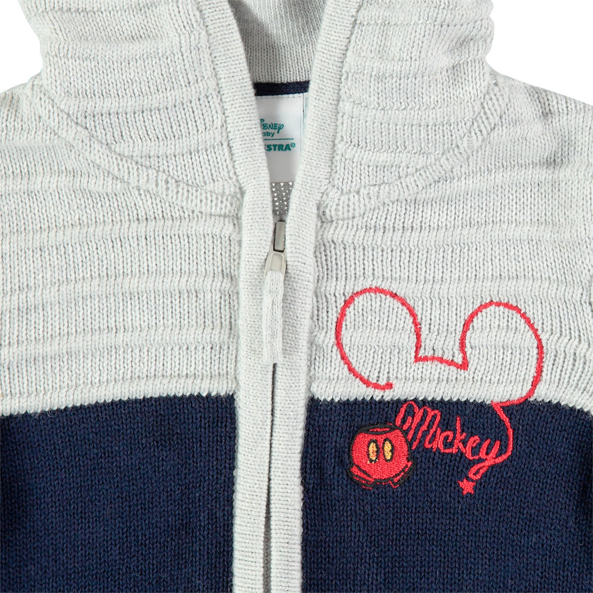 Chaqueta con capucha de punto con bordado Mickey Disney 