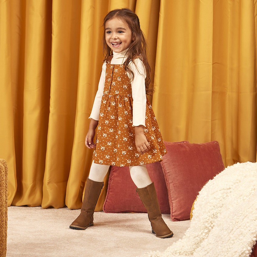 Ensemble 2 pi ces avec robe salopette pour b b fille