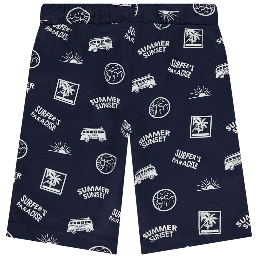 Pijama 2 piezas en punto jersey con estampado fantasía niño 