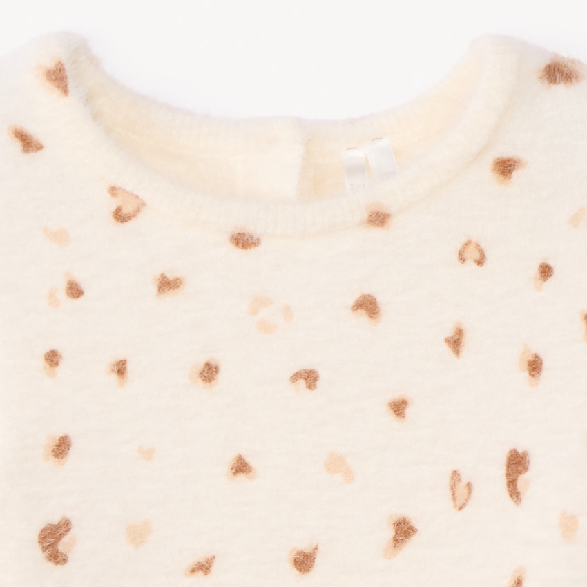 Jersey de manga larga suave con estampado de leopardo para bebé niña 