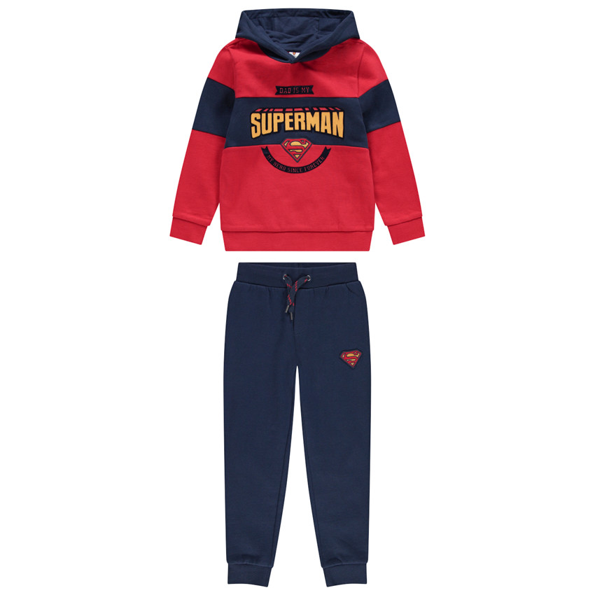 Jogging en molleton bicolore print Superman  