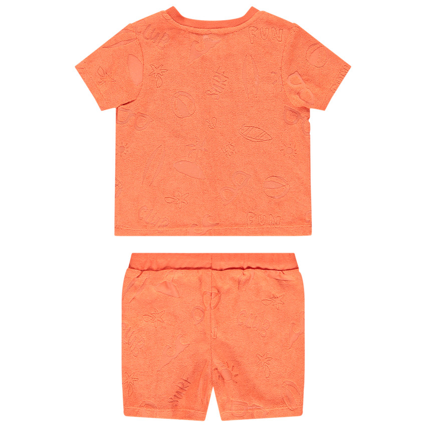 Ensemble 2 pièces en éponge effet dévoré pour bébé garçon 