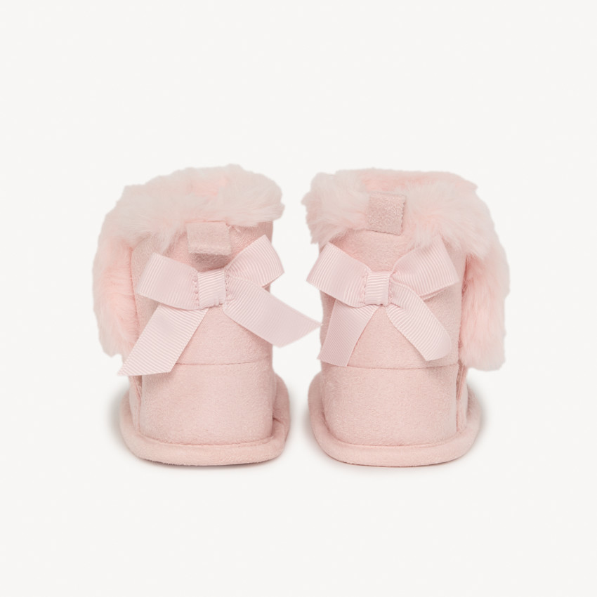 Botines suaves de peluche con lazo para bebé niña  Additional Botines suaves de peluche con lazo para bebé niña
