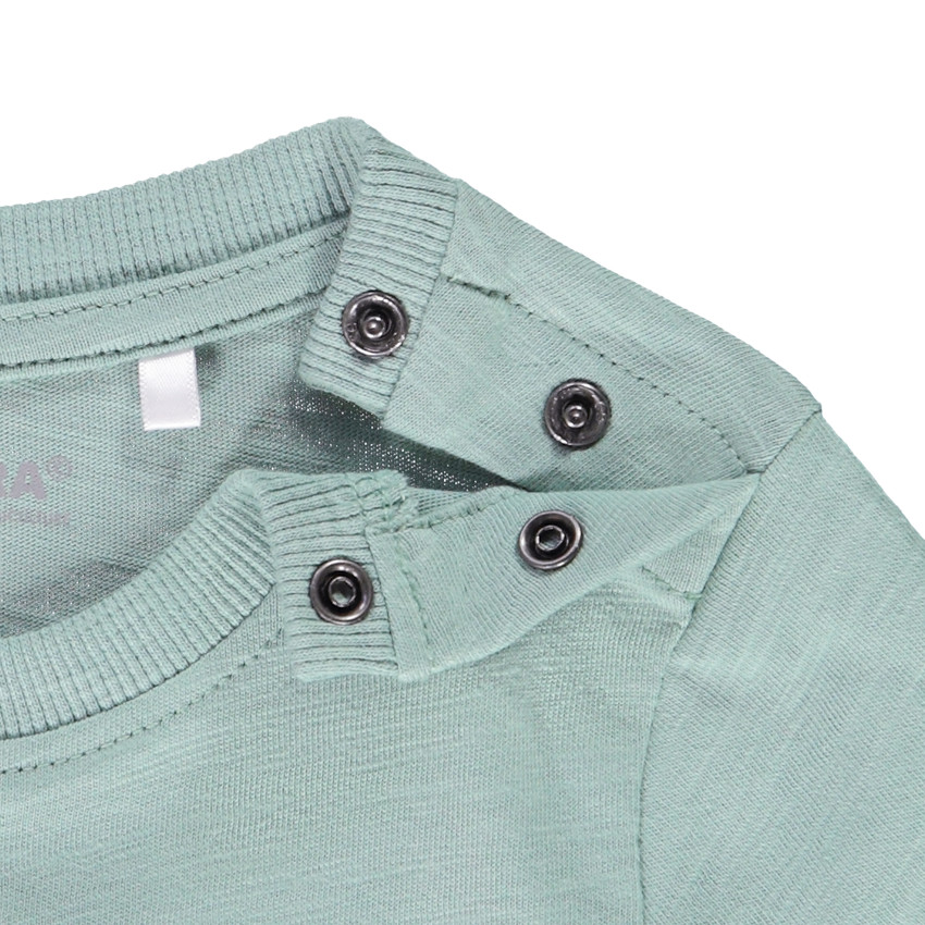 Camiseta de manga corta de punto flameado estampado Londres para bebé niño 