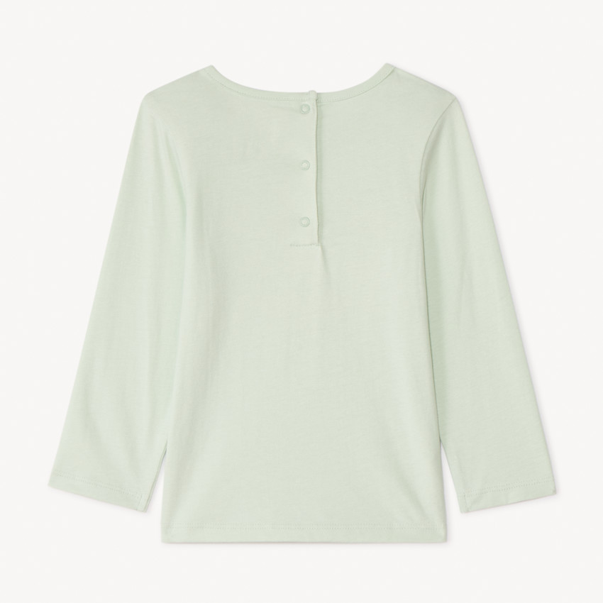 Camiseta de manga larga con print brillante para niña bebé 