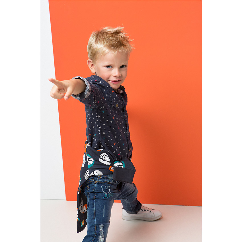 Camisa de manga larga con estampado all-over de Disney Mickey 