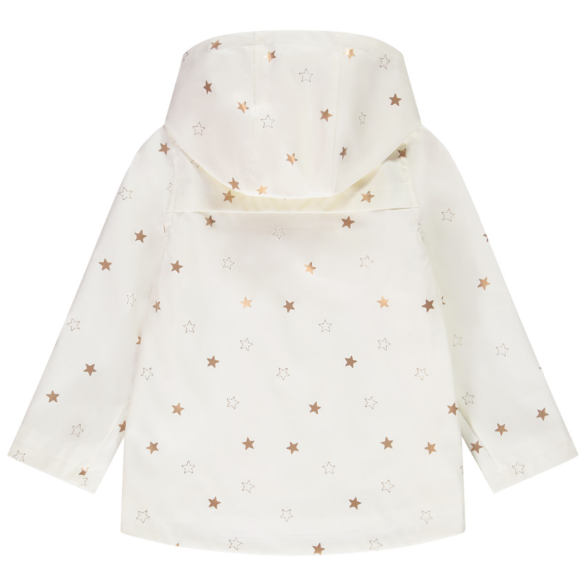 Parka goma con capucha forrada de jersey y estampado de estrellas para niña  Additional Parka goma con capucha forrada de jersey y estampado de estrellas para niña