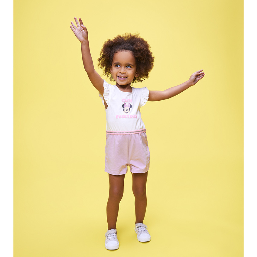 Mono corto efecto 2 en 1 Minnie Disney para bebé niña 