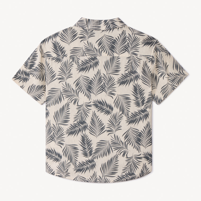 Camisa de manga corta con estampado de hojas para niño 