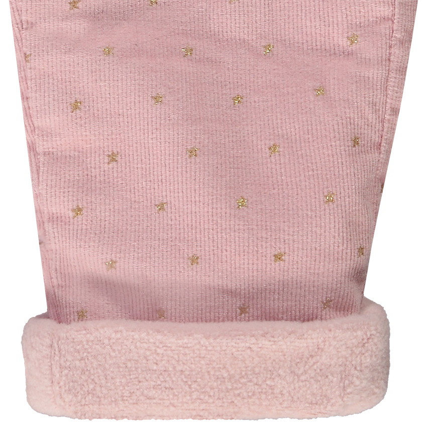 Pantalón slim de terciopelo milera estampado de estrellas para bebé niña 